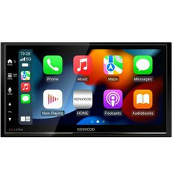 KENWOOD DMX709S eXcelon 6.95-Inch Capacitive Touch Screen, Car Stereo, CarPlay and Android Auto, Bluetooth | Plus KENWOOD KFCX174 Excelon 80W RMS Spea