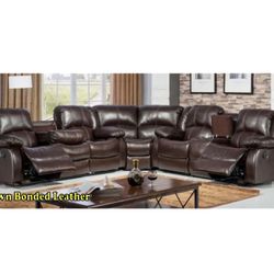 Sectional W/Recliners 
