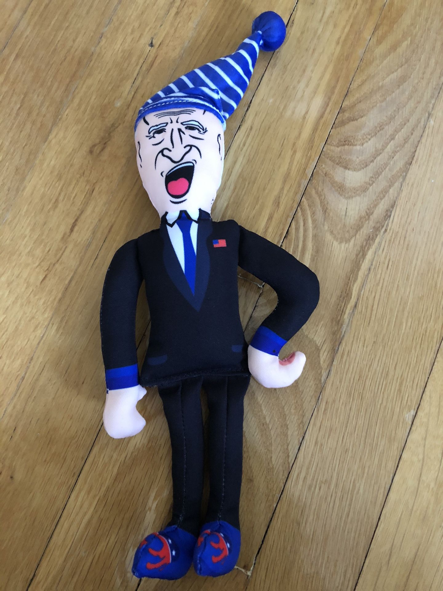 Sleepy Joe Biden Novelty Squeaker Dog Chew Toy