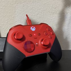 Microsoft - Elite Series 2 Core Wireless Controller for Xbox Series X, Xbox Series S, Xbox One, PCs, and Cloud-Enabled Devices - Red