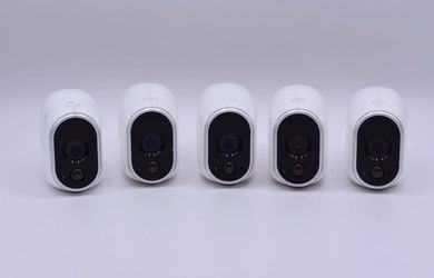 5 Netgear Arlo VMC3030 HD Indoor / Outdoor Camera, NO BATTERY