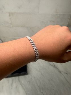 9mm Genuine Moisannite Cuban Braclet