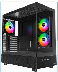 Montech TG3 Panoramic ATX PC Case 4 ARGB Fans New Sealed