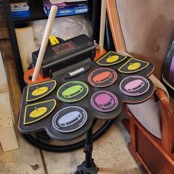 Kid's Drum Pad w/ Sticks and Stand