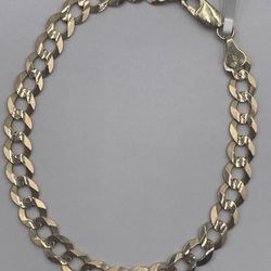 14K Yellow Gold Comfort Curb Bracelet Approx 8.2MM