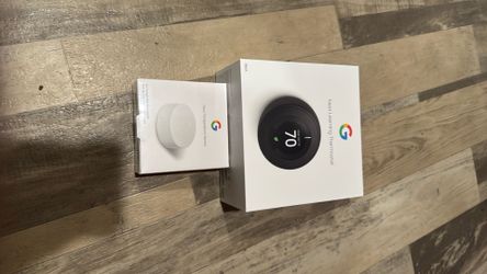 Nest learning thermostat and nest temperature sensor