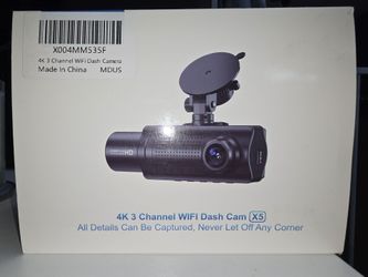 NEW 4K 3 Channel WiFi Dash Cam X5