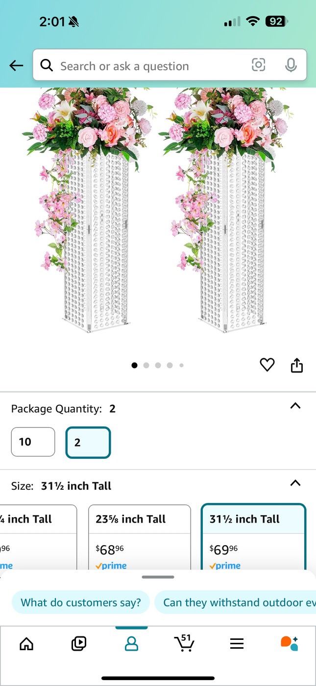 Centerpiece for wedding