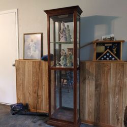 Wood And Glass Curio Cabinet