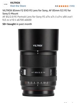 Like new viltrox lens 85mm 2.0 evo af full frame e mount