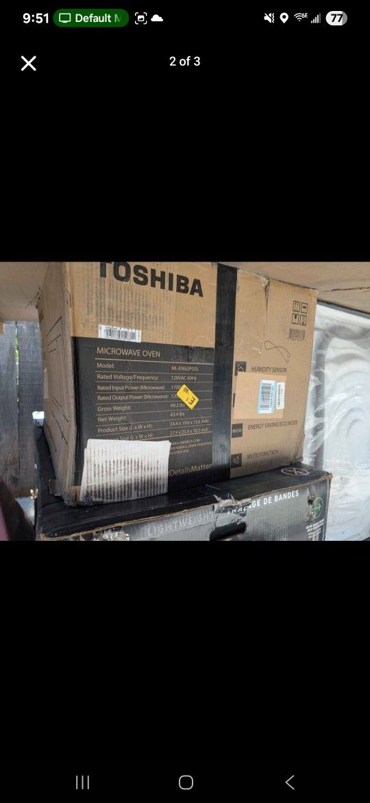 Toshiba Microwave 2.2cu