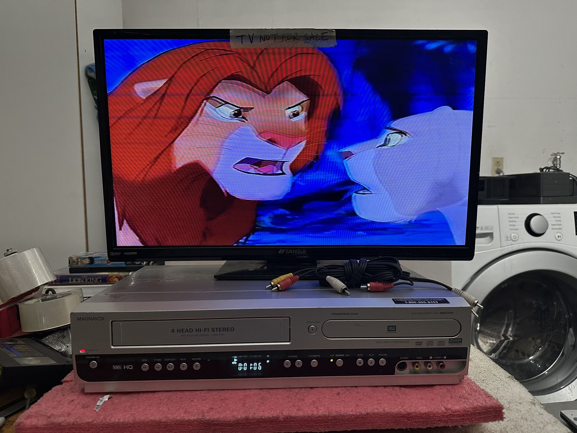 Magnavox MWR 20V6 DVD RECORDER/VCR COMBO PLAYER 4 HEAD VHS