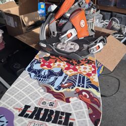 Rove Label Snowboard 135 cm with Bindings – Great Starter Board