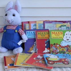 Rosemary Wells' Max and Ruby Children's Book Collection with Plush Max Stuffed Animal - Board Books & Picture Books