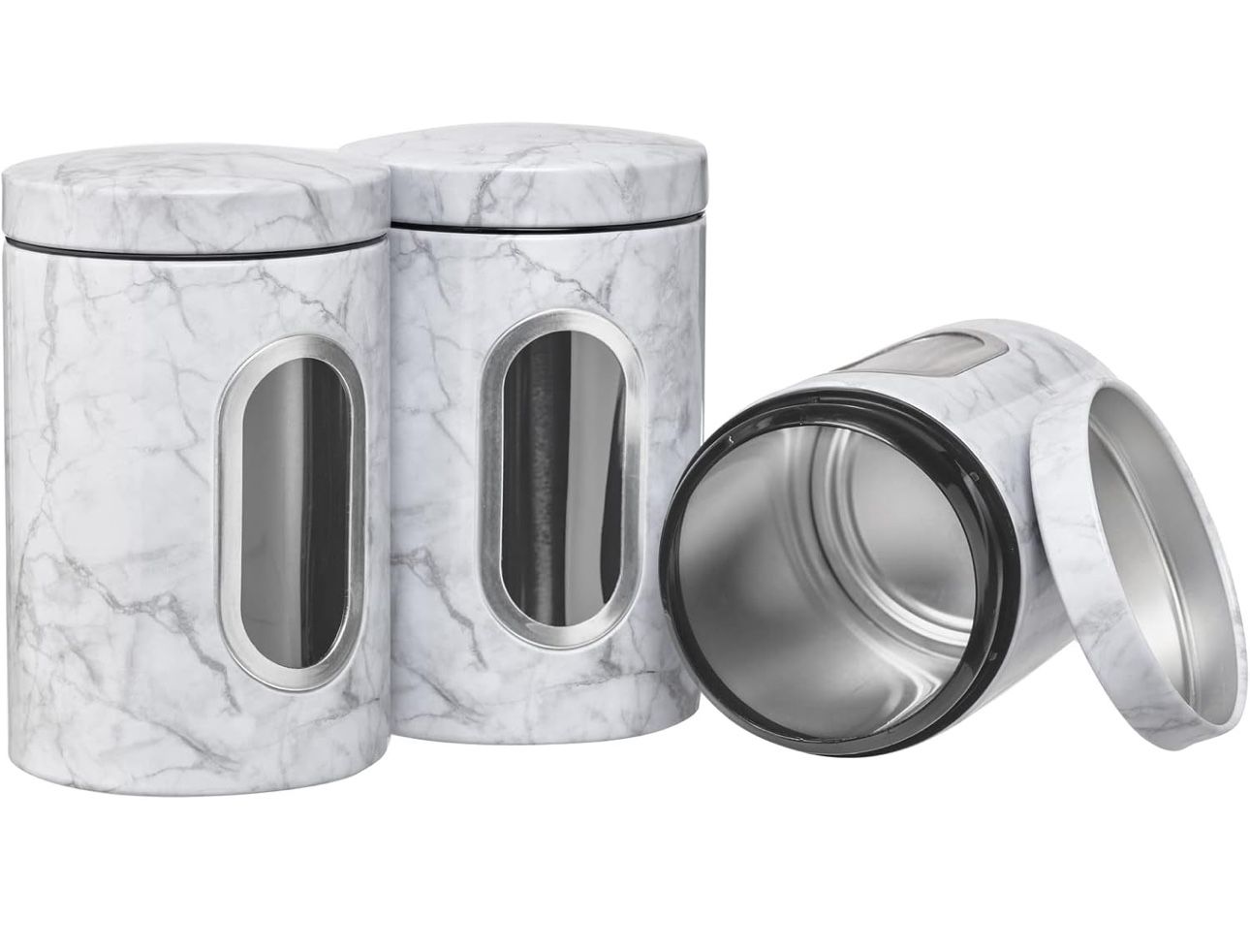 FoodStorage Containers, Large, White/Black