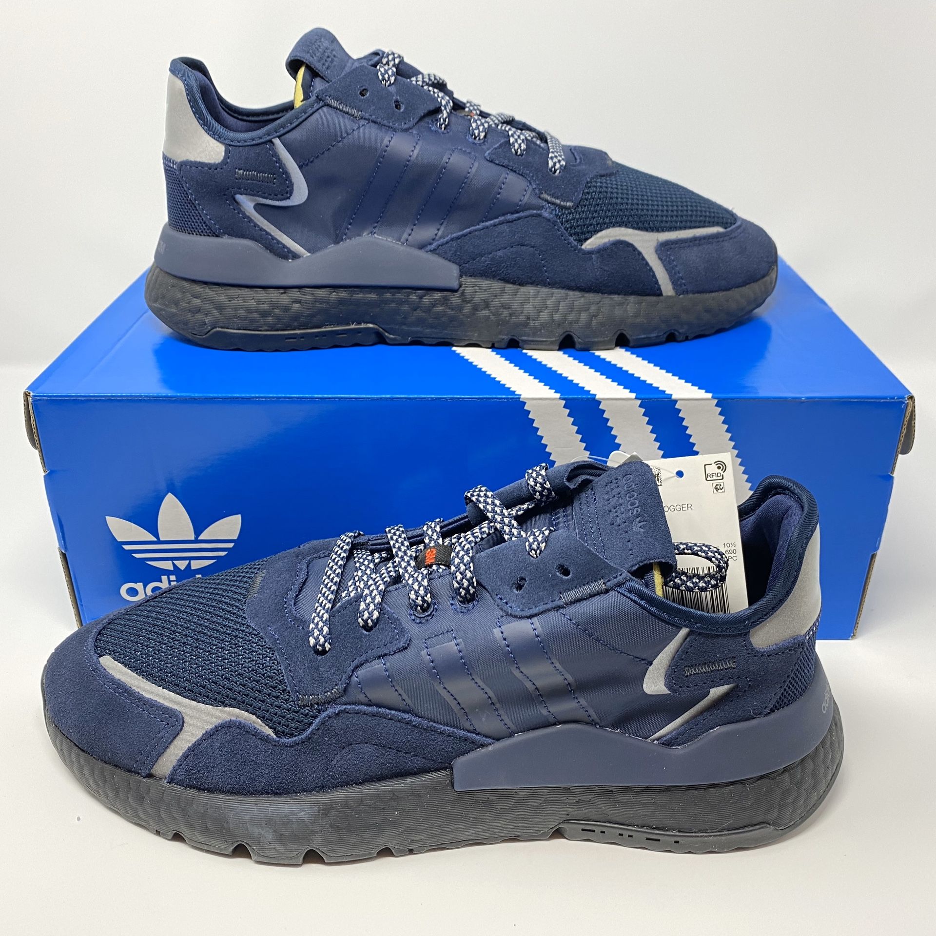 adidas nite jogger x 3m navy blue mens sizes BRAND NEW