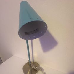 Teal Blue Modern Desk Lamp – Minimalist Accent Lighting