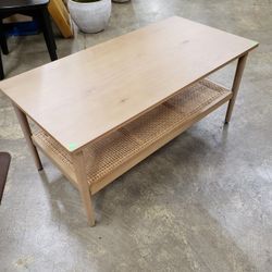 Wood & cane coffee table 

$126 FIRM
