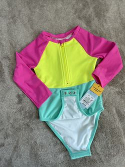 2T Girls Long Sleeve Rash guard 