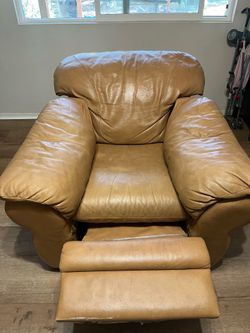 Leather recliner seat