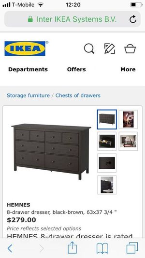 Hemnes 8 Drawer Dresser Black Super Clean Tall Boy Espresso