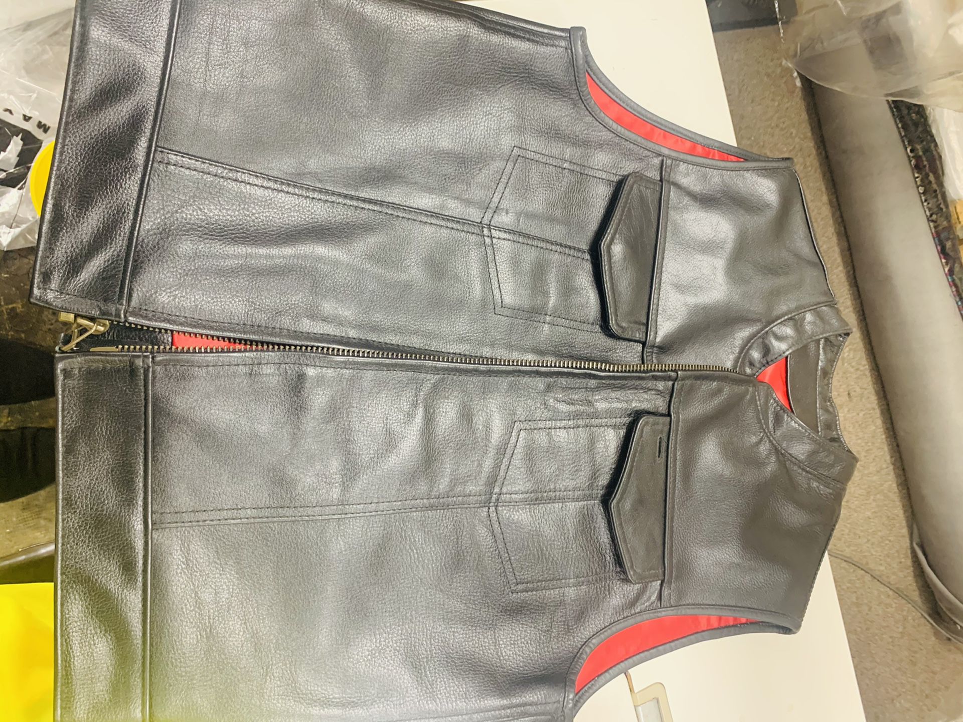 415 clothing leather motorcycle vest