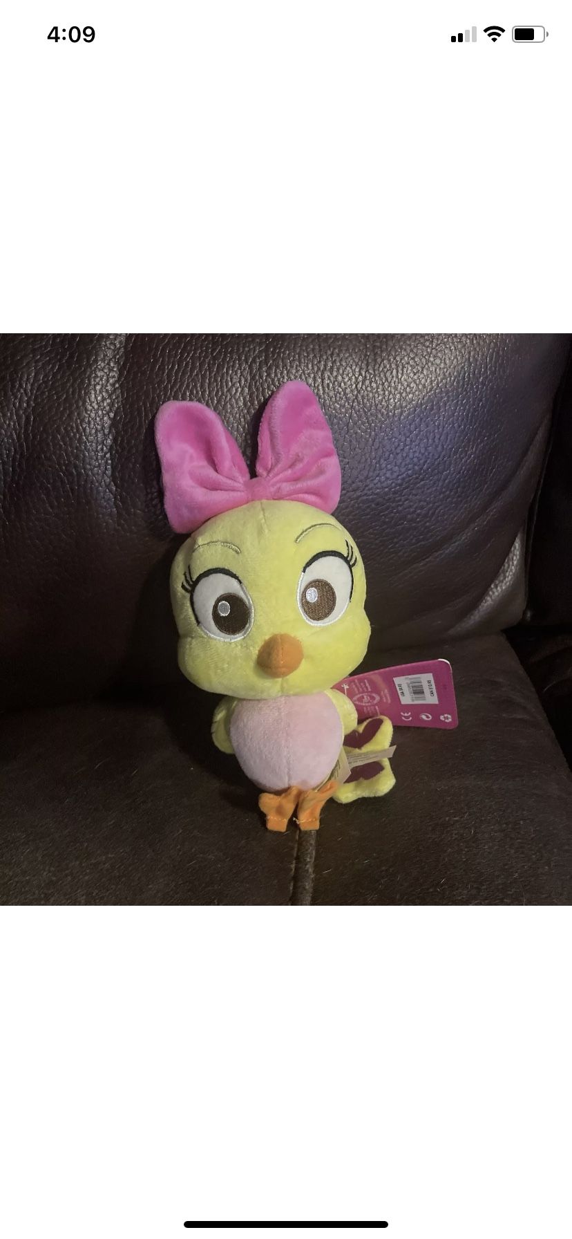 Disney Cuckoo Loca Stuffed Animal Bird Plush Minnie Mouse Bow-Toons 9" Rare