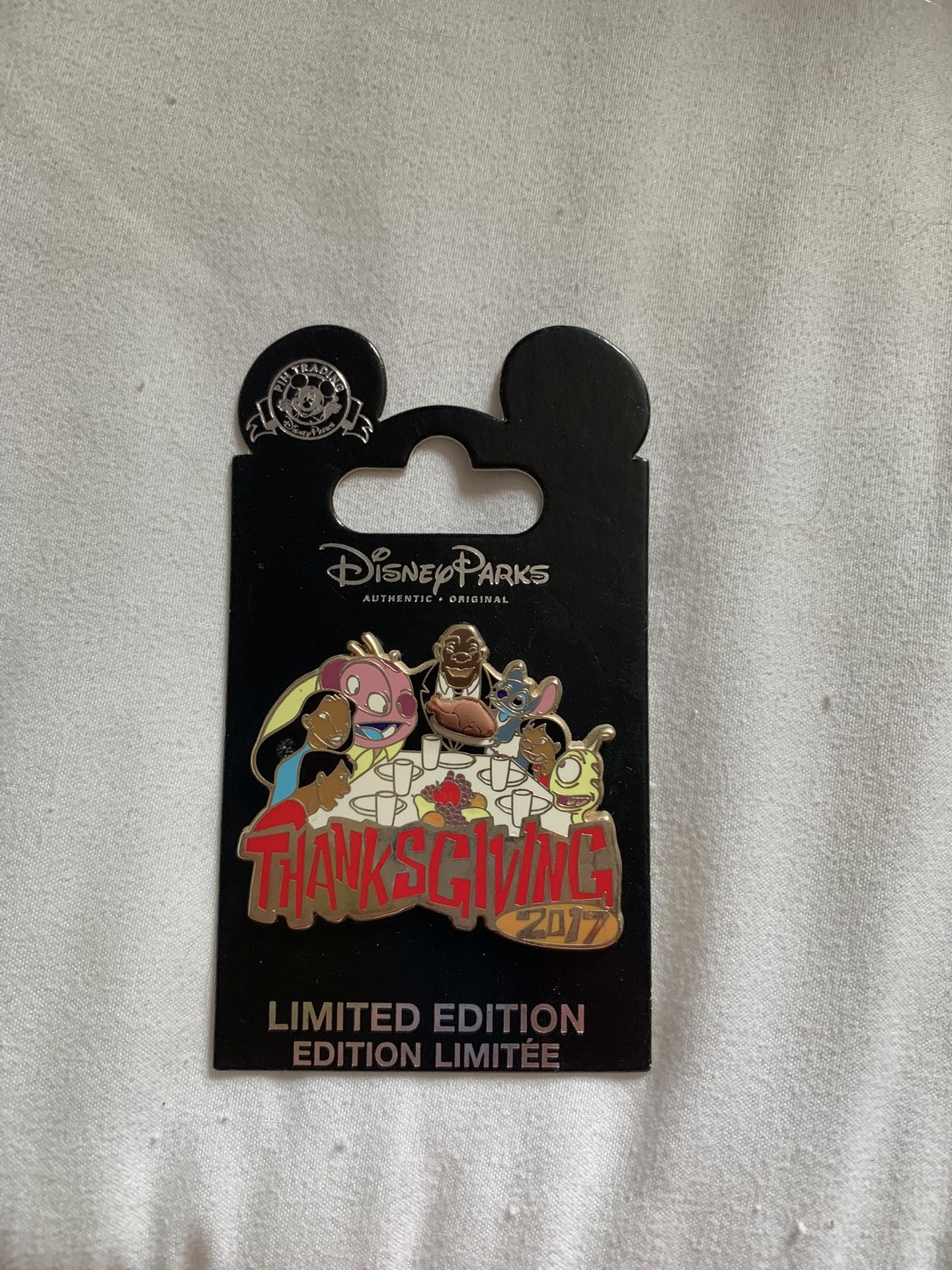 Disney Pin Traders 2017 Stitch Thanksgiving Enamel Pin Limited Edition