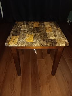 Heavy Marble End Table 