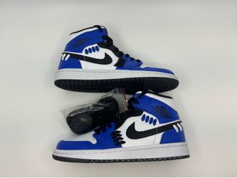 Nike Air Jordan 1 Mid Sisterhood Game Royal Blue Womens Size 5