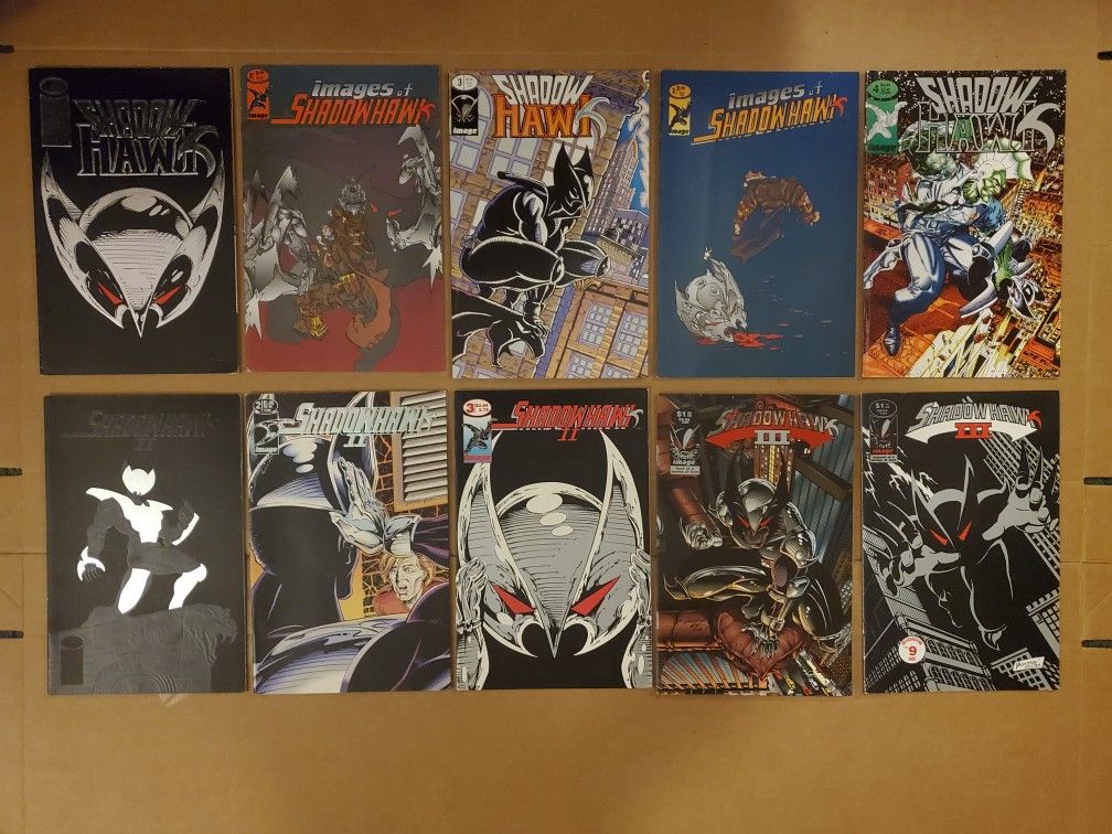 Image Comics Shadow Hawk Comic Book Lot Of 10 Books