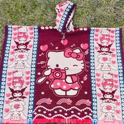 Adult Hello Kitty  And Friends Poncho