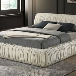 Brand New Ivory Queen Platform Bed Frame (Available In Eastern King)