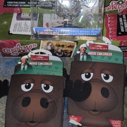 National Lampoon Christmas Vacation Moose Koozies & Acrylic Shot Glass Combo Set 