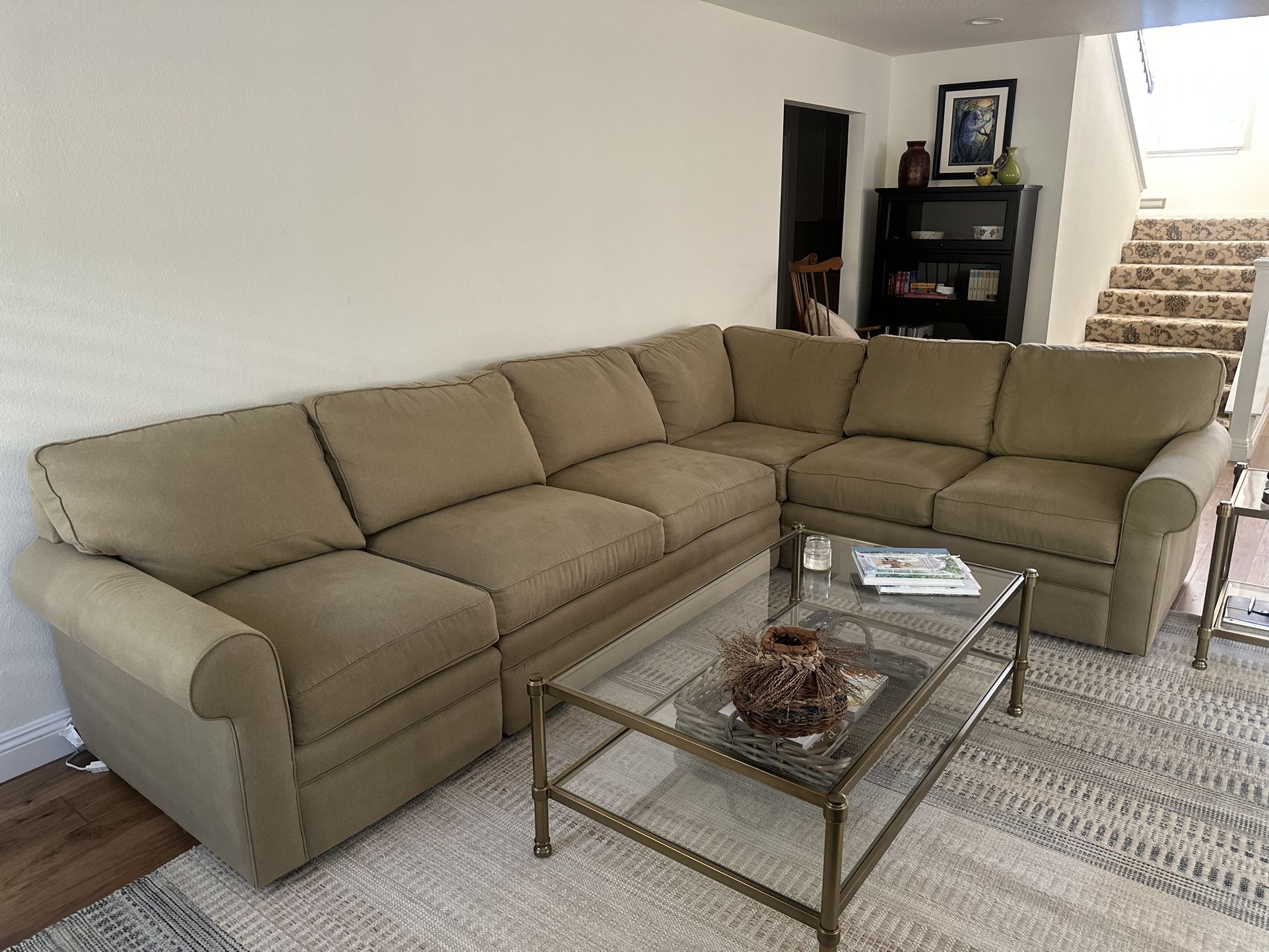 Beautiful Mocha Colored La-Z-Boy Sectional Couch “The Collins”