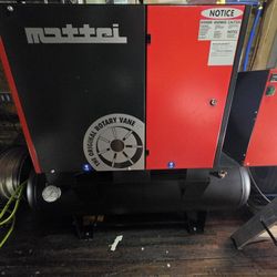 Brand New MATTAI 7.5 HP ROTARY VANE AIR COMPRESSOR W/DRYER