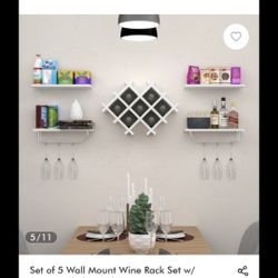 Wine Rack With Shelves New In Box