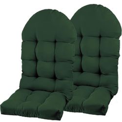 Adirondack Chair Cushion, Rocking Chair Cushion 44x19.4x4 inch, High Back Patio Cushions of Upper and Lower with Ties, Sunscreen and Fade-Resistant