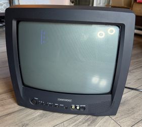 Daewoo DTQ-13V5FC 13” CRT Color TV Retro Gaming Television 2003 Tested