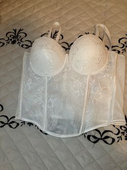 White Lace Bustier Corset Top