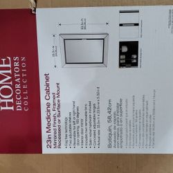 New 23 in medicine cabinet