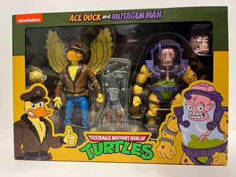 NECA Teenage Mutant Ninja Turtles Ace Duck & Mutagen Man Cartoon Figures TMNT