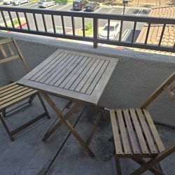 Outdoor Wooden Table & Chair Set