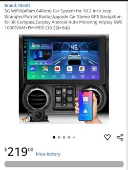NEW jeep Wrangler patriot touchscreen stereo car play android auto
