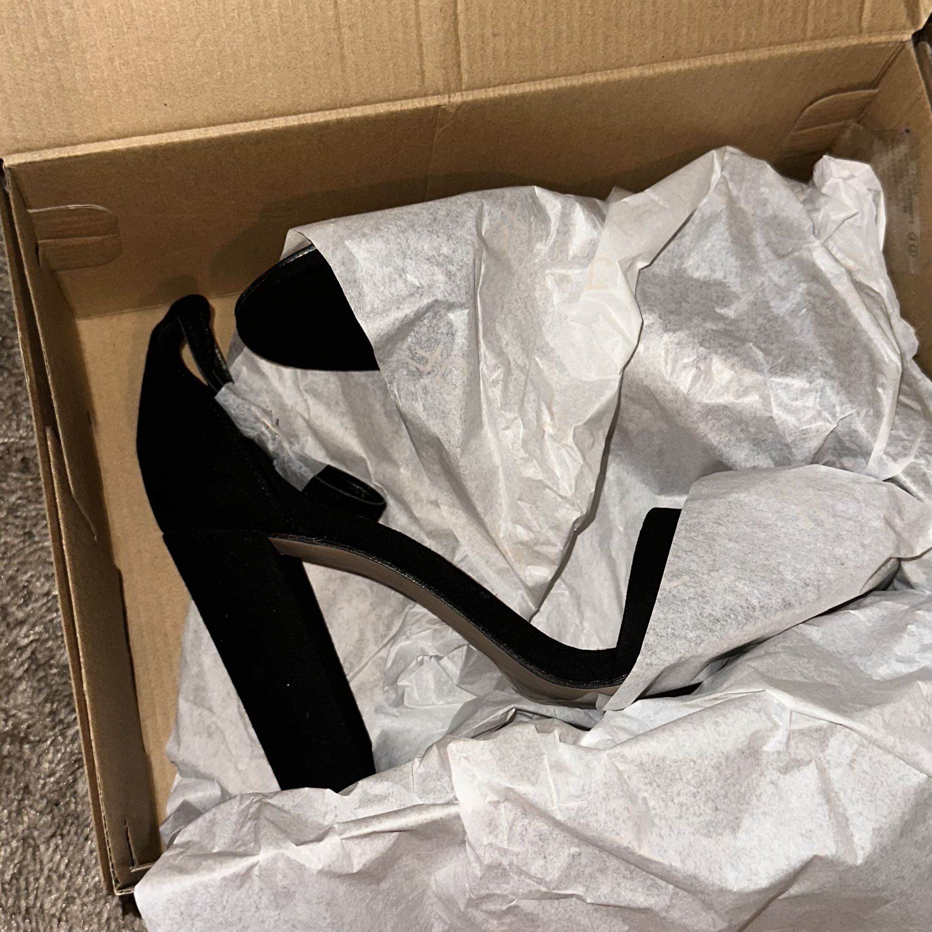 JustFab Size 10 Black Heeled Sandals