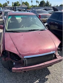 Hood 2002 Honda Civic sedan red