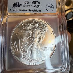 1987 American Silver Eagle MS70