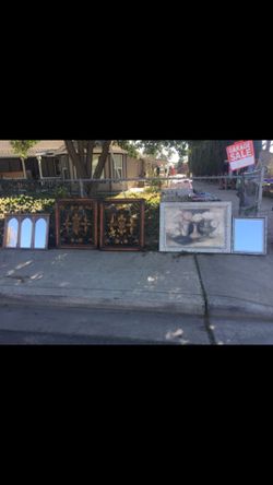 Lots of items, mirrors, size s clothes, stroller, rose of Sharon 10 inches trees for $5 and lots more