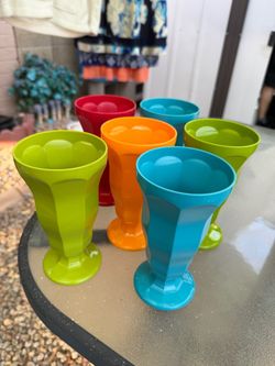 plastic cups for smoothies 6 pcs
