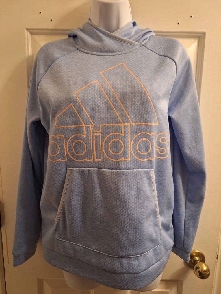 Adidas Pullover Hoodie Baby Blue small